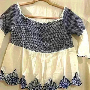 New with tags Miami Smocked Off Shoulder Top. Size Large
